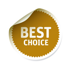Golden vector sticker and text BEST SELLER