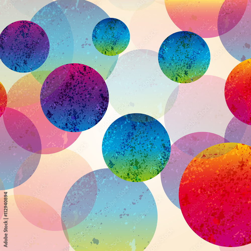 Aufkleber multicolor abstract bright background. circles elements.
