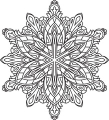 Abstract vector round lace design - mandala, decorative element