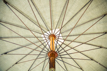 Inside of the big umbrella close up for background.