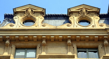 Paris - Fassadendetail am Palais de la Cité, dem heutigen Justizpalast 