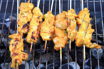 grilled chicken skewer
