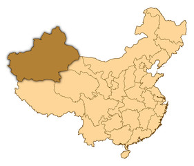 Map - China, Xinjiang