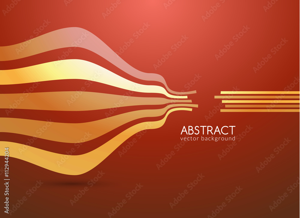 Poster vector abstract curve lines background for business