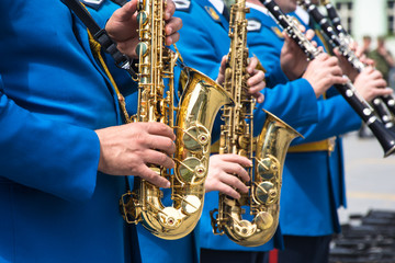 Obraz premium Soldiers in army Parade
