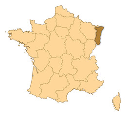 Map - France, Alsace