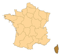 Map - France, Corsica
