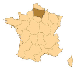 Map - France, Picardy