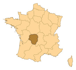 Map - France, Limousin
