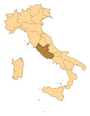 Map - Italy, Lazio