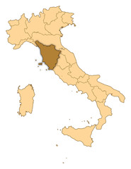 Fototapeta premium Map - Italy, Tuscany