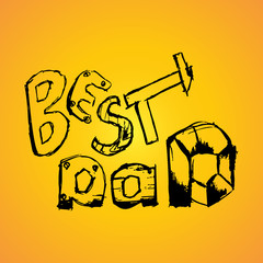 Best Dad. handwritten lettering, t-shirt print design, typographic composition. Happy Fathers Day