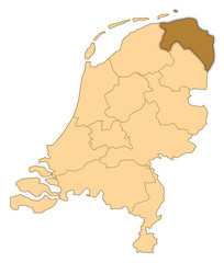 Map - Netherlands, Groningen