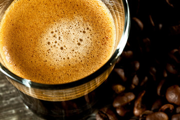 espresso and coffee grain