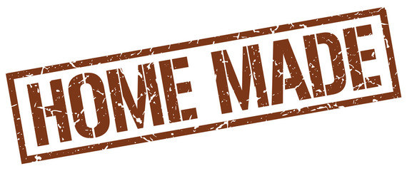 home made brown grunge square vintage rubber stamp