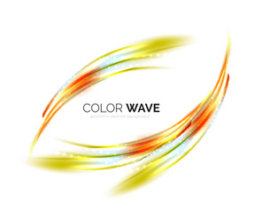 Blurred vector wave design elements