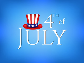 4th of July vector illustration. Independence Day illustration.. Web banner