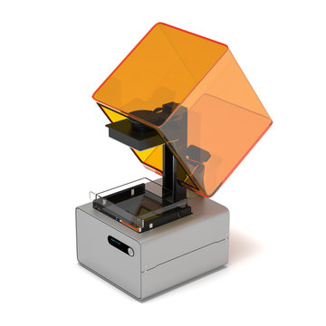 Stereolithography Printer 3d Rendering