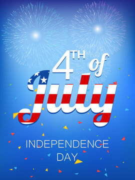 Independence Day  vector illustration.4th of July vector illustration.  Web banner
