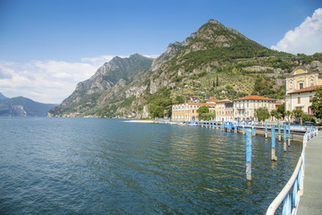 Fototapeta premium Scenic view of Lake Iseo in Lombardy, Italy