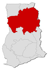 Map - Ghana, Northern