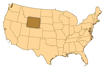 Map - United States, Wyoming