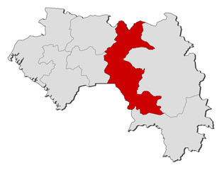 Map - Guinea, Faranah