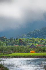 Pura Ulun Danu Bratan, Hindu temple on Bratan lake, Bali, Indonesia