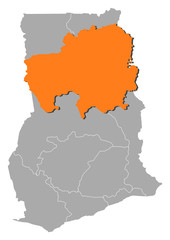 Map - Ghana, Northern