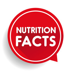 Nutrition facts label vector