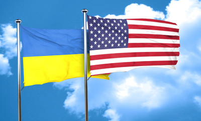 Ukraine flag, 3D rendering