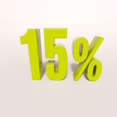 Percentage sign, 15 percent