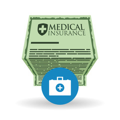 Medical care design. Health care icon. White background, isolate