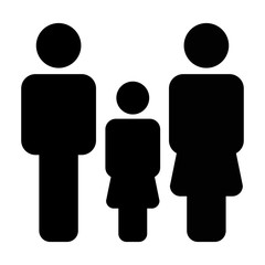 Family Icon - Parenthood, Father, Mother and Child Icon in vector illustration.