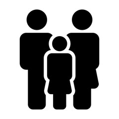 Family Icon - Parenthood, Father, Mother and Child Icon in vector illustration.