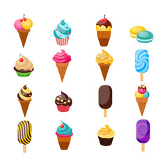 Sweets Cupcakes Icon Set