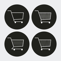 Shopping cart design. commerce and store icon, graphic vector