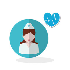 Medical care design. nurse  icon. White background, isolated ill