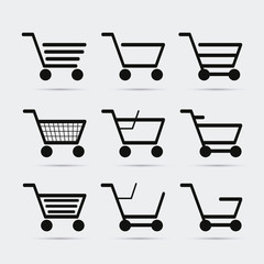 Shopping cart design. commerce and store icon, graphic vector