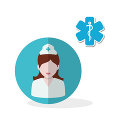 Medical care design. nurse  icon. White background, isolated ill