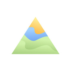 Abstract Triangle illustration. Creative Design logo.