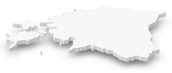 Map - Estonia - 3D-Illustration