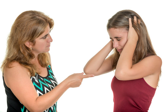 Mother arguing with her teenage daughter