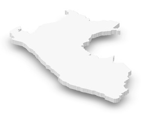 Map - Peru - 3D-Illustration