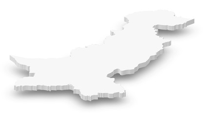 Map - Pakistan - 3D-Illustration