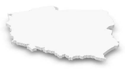 Map - Poland - 3D-Illustration