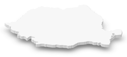 Map - Romania - 3D-Illustration
