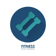Fitness design. Gym icon. Flat illustration, vector graphic