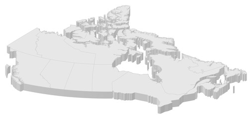 Map - Canada - 3D-Illustration