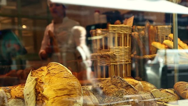 Fresh bread in a basket